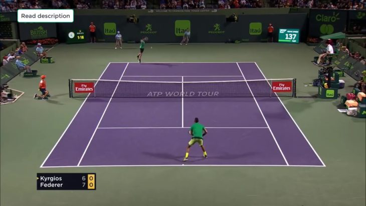 Federer フェデラー Vs Kyrgios キリオス Miami テニス動画まとめ